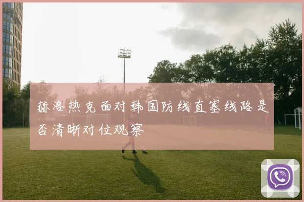 赫洛热克面对韩国防线直塞线路是否清晰对位观察